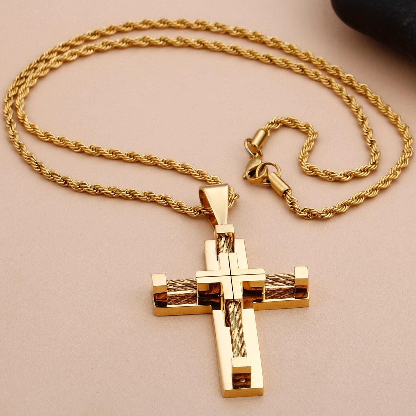 Corrente com Crucifixo Banhado - The Cross