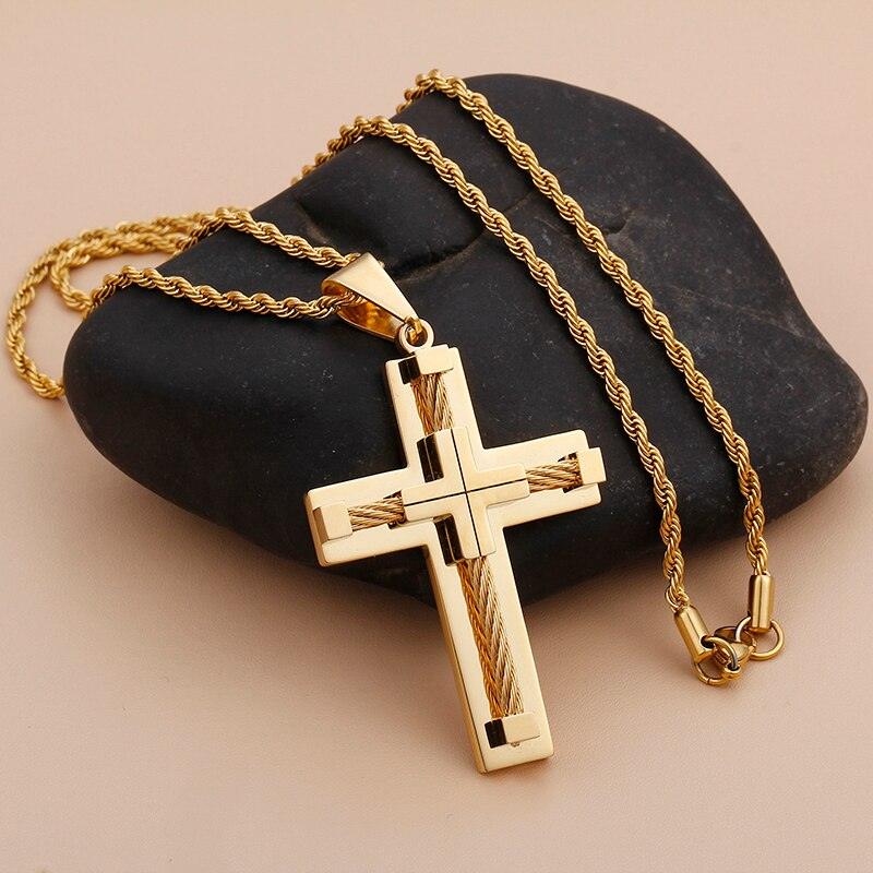 Corrente com Crucifixo Banhado - The Cross - Nordwear