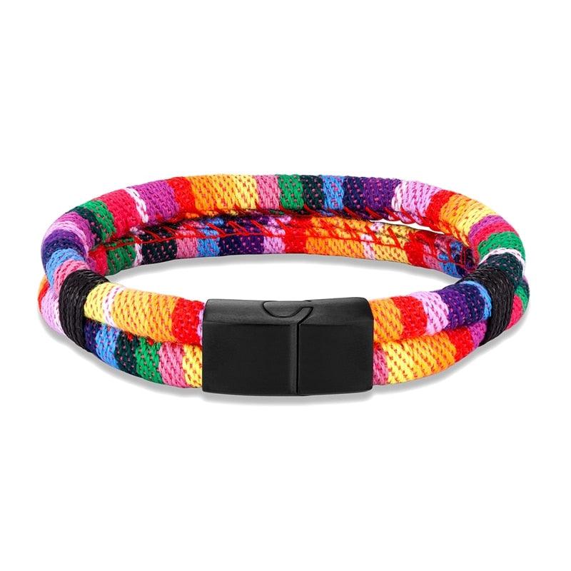 Pulseira artesanal tecido dupla camada - Nordwear