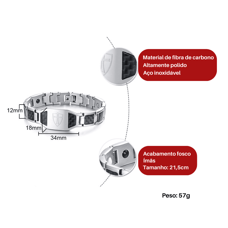 Pulseira Magnética da Cruz - Pulse Cross - Nordwear