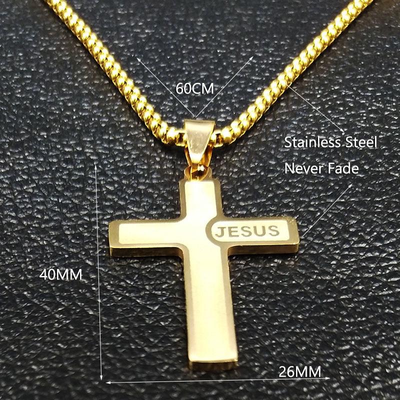 Corrente Crucifixo com nome Jesus - Nordwear